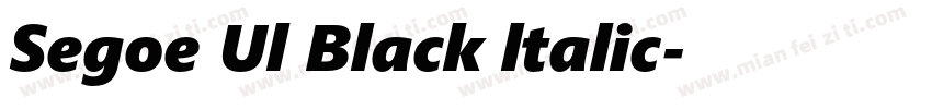 Segoe Ul Black ltalic字体转换